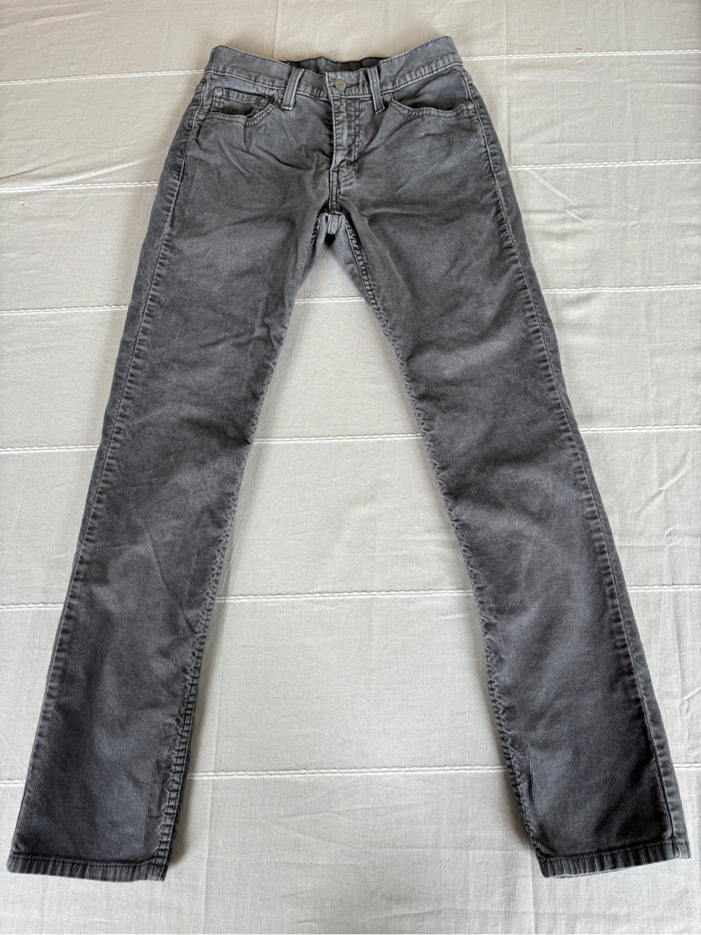 Levi’s 511 Slim Fit Gray Corduroy Pants Men’s 29x32 Stretch Casual Jeans